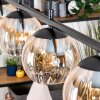 Koyoto Lampadario a sospensione, Lampada a sfera, Lampada a sospensione Ambrato, Chiaro, 5-Luci