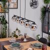 Gastor Lampadario a sospensione, Lampada a sfera, Lampada a sospensione Cromo, Chiaro, Grigio fumo, 5-Luci