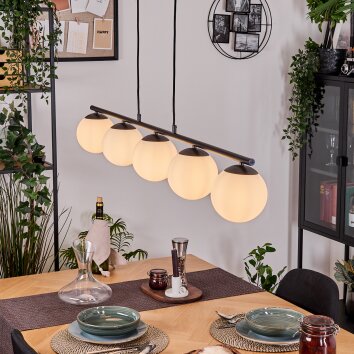 Gastor Lampadario a sospensione, Lampada a sfera, Lampada a sospensione Bianco, 5-Luci