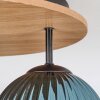 Koyoto Plafoniera, Lampada a sfera Marrone, Aspetto del legno, Nero, 3-Luci