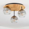 Ripoll Plafoniera, Lampada a sfera Écru, Nero, 3-Luci