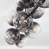 Koyoto Plafoniera, Lampada a sfera Chiaro, Grigio fumo, 10-Luci