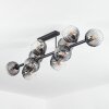 Koyoto Plafoniera, Lampada a sfera Chiaro, Grigio fumo, 10-Luci