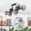 Koyoto Plafoniera, Lampada a sfera Chiaro, Grigio fumo, 10-Luci