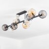 Koyoto Plafoniera, Lampada a sfera Ambrato, Chiaro, Grigio fumo, 10-Luci