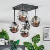 Gastor Plafoniera, Lampada a sfera Grigio fumo, 5-Luci
