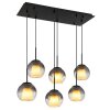 Illuminazione Globo Lighting Barry Lampadario a sospensione Nero, 6-Luci