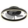 Illuminazione Globo Lighting Conway Lampada con ventilatore LED Nero, 1-Luce, Telecomando