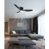 Illuminazione Globo Lighting Armando Lampada con ventilatore LED Nero, 1-Luce, Telecomando