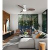 Illuminazione Globo Lighting Gale Lampada con ventilatore LED Aspetto del legno, Écru, Bianco, 1-Luce, Telecomando