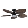 Illuminazione Globo Lighting Elise Lampada con ventilatore LED Écru, Nero, 1-Luce, Telecomando