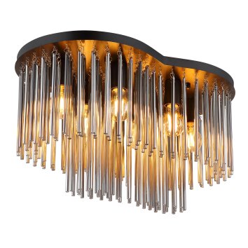 Illuminazione Globo Lighting Gorley Plafoniera Nero, 6-Luci