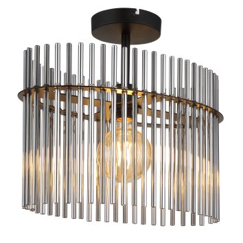 Illuminazione Globo Lighting Gorley Plafoniera Nero, 1-Luce