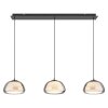 Illuminazione Globo Lighting Avila Lampadario a sospensione LED Cromo, Nero, 1-Luce, Telecomando