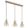 Illuminazione Globo Lighting Massey Lampadario a sospensione Marrone, 3-Luci