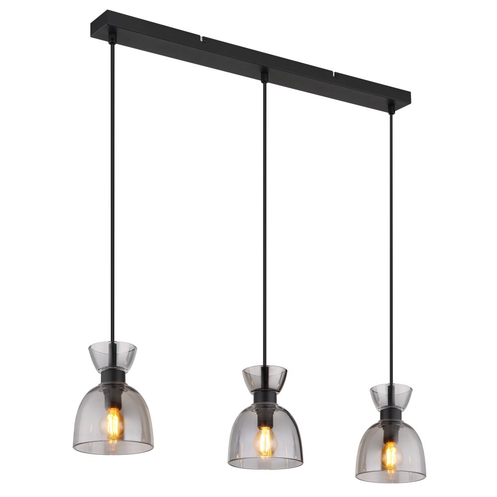 Illuminazione Globo Lighting Massey Lampadario a sospensione Nero, 3-Luci main product photo