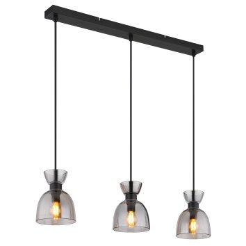 Illuminazione Globo Lighting Massey Lampadario a sospensione Nero, 3-Luci