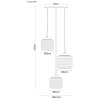Illuminazione Globo Lighting Kladora Lampadario a sospensione Nichel opaco, 3-Luci