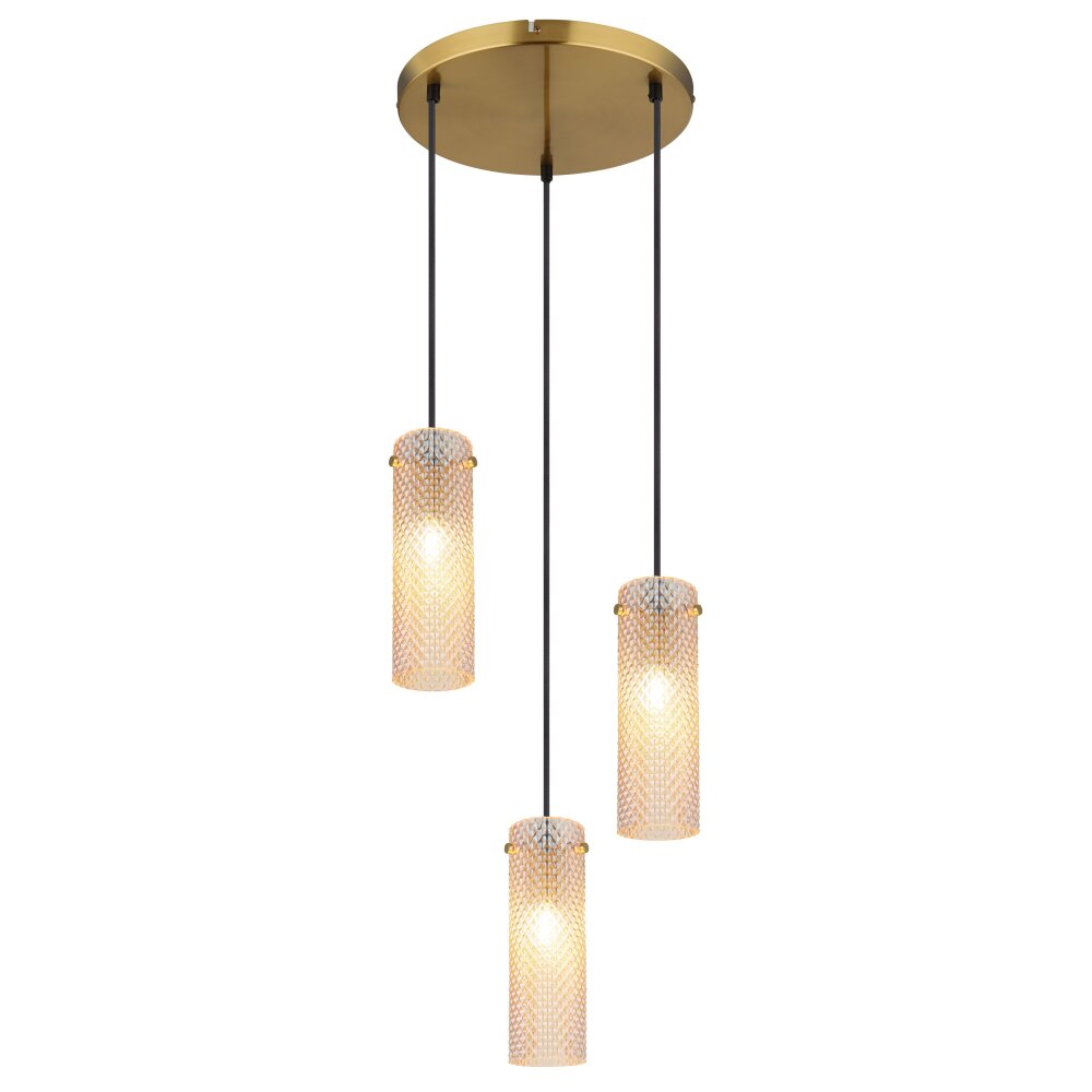 Illuminazione Globo Lighting Karolo Lampadario a sospensione Oro, 3-Luci main product photo