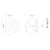 Illuminazione Globo Lighting Lacy Plafoniera LED Nero, 1-Luce