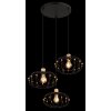 Illuminazione Globo Lighting Greys Lampadario a sospensione Nero, 3-Luci