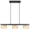 Illuminazione Globo Lighting Higgins Lampadario a sospensione Oro, Nero, 3-Luci