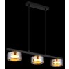 Illuminazione Globo Lighting Higgins Lampadario a sospensione Oro, Nero, 3-Luci