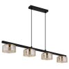 Illuminazione Globo Lighting Higgins Lampadario a sospensione Oro, Nero, 4-Luci