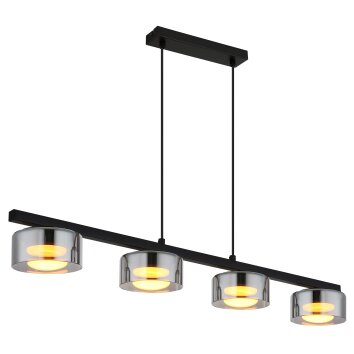 Illuminazione Globo Lighting Higgins Lampadario a sospensione Nero, 4-Luci