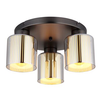 Illuminazione Globo Lighting Felicia Plafoniera Nero, 3-Luci