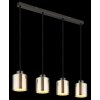 Illuminazione Globo Lighting Felicia Lampadario a sospensione Nero, 4-Luci