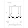 Illuminazione Globo Lighting Severin Lampadario a sospensione LED Nero, 1-Luce