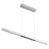 Illuminazione Globo Lighting Cody Lampadario a sospensione LED Alluminio satinato, Bianco, 1-Luce