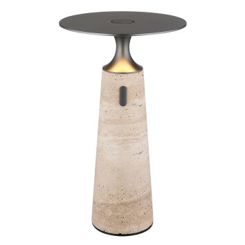Illuminazione Globo Lighting Travertin Lampada da tavolo LED Grigio, 1-Luce