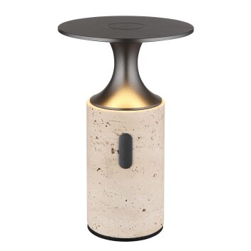 Illuminazione Globo Lighting Travertin Lampada da tavolo LED Grigio, 1-Luce