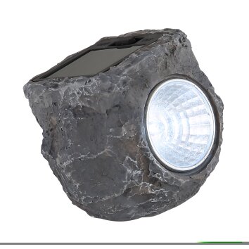 Illuminazione Globo Lighting Al Lampada solare LED Grigio, 1-Luce