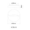 Illuminazione Globo Lighting Leticia Plafoniera LED Bianco, 1-Luce