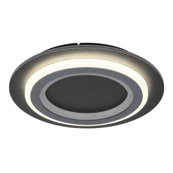 Illuminazione Globo Lighting Jayden Plafoniera LED Nero, 1-Luce, Telecomando, Cambia colore