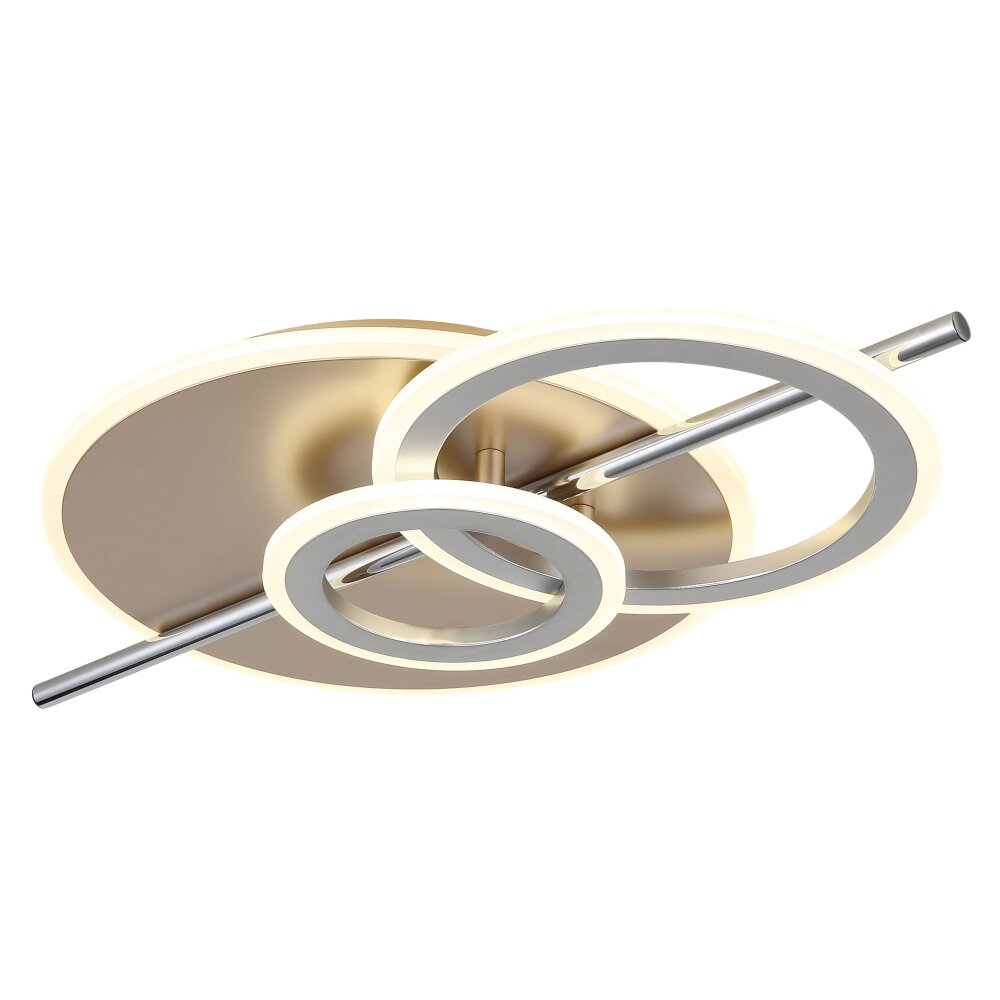 Illuminazione Globo Lighting Norris Plafoniera LED Champagne, Cromo, 1-Luce main product photo