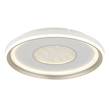 Illuminazione Globo Lighting Eila Plafoniera LED Bianco, 1-Luce, Telecomando