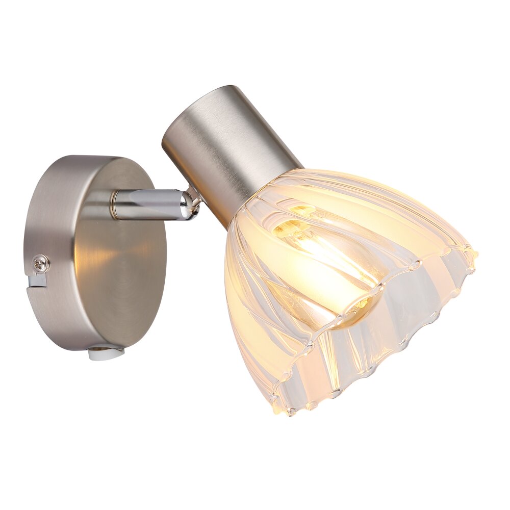 Illuminazione Globo Lighting Zachery Plafoniera, Faretto da soffitto, Applique, Faretto da parete Nichel opaco, 1-Luce main product photo