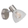 Illuminazione Globo Lighting Zachery Plafoniera, Faretto da soffitto, Applique, Faretto da parete Nichel opaco, 1-Luce