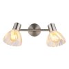 Illuminazione Globo Lighting Zachery Plafoniera Nichel opaco, 2-Luci