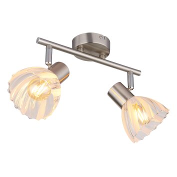 Illuminazione Globo Lighting Zachery Plafoniera Nichel opaco, 2-Luci