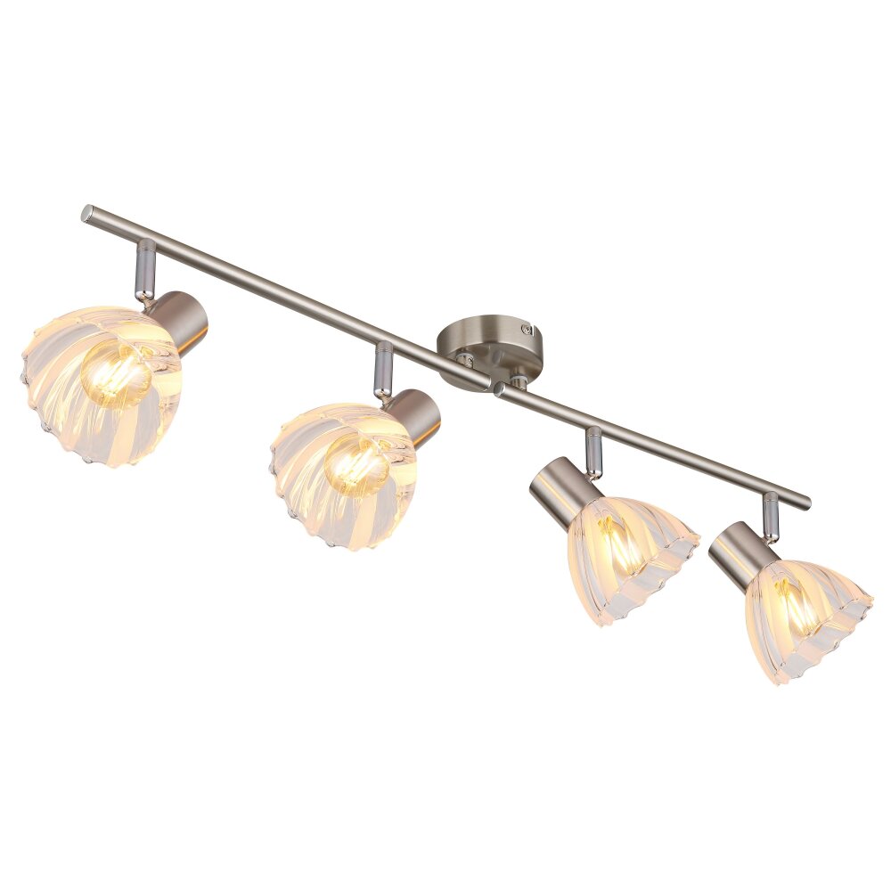 Illuminazione Globo Lighting Zachery Plafoniera Nichel opaco, 4-Luci main product photo