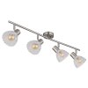 Illuminazione Globo Lighting Zachery Plafoniera Nichel opaco, 4-Luci