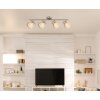 Illuminazione Globo Lighting Zachery Plafoniera Nichel opaco, 4-Luci