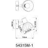 Illuminazione Globo Lighting Zachery Plafoniera, Faretto da soffitto, Applique, Faretto da parete Ottone, 1-Luce