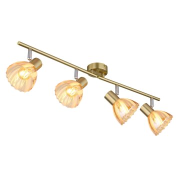 Illuminazione Globo Lighting Zachery Plafoniera Ottone, 4-Luci