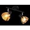 Illuminazione Globo Lighting Zachery Plafoniera Nero, 2-Luci